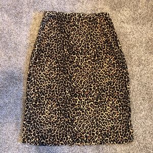 Vintage Leopard Print Skirt
